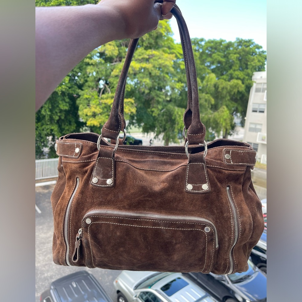 Longchamp Suede handbag